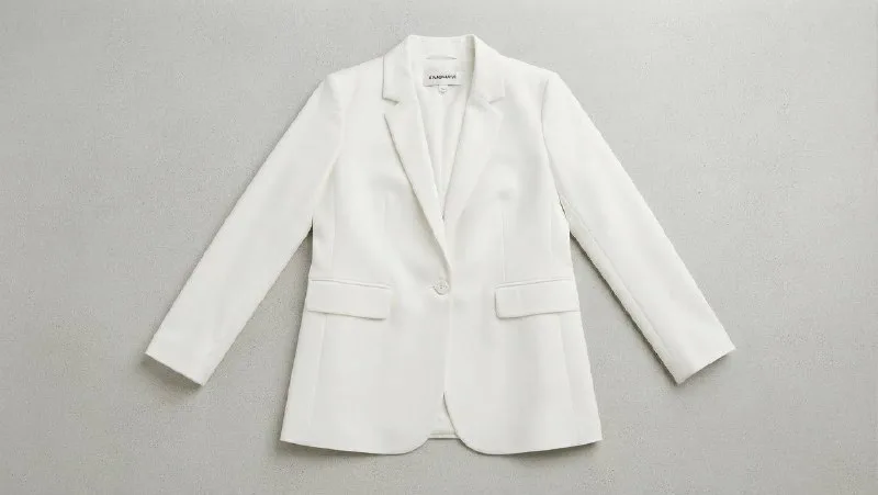 Stradivarius Белый блейзер, S/M — 1