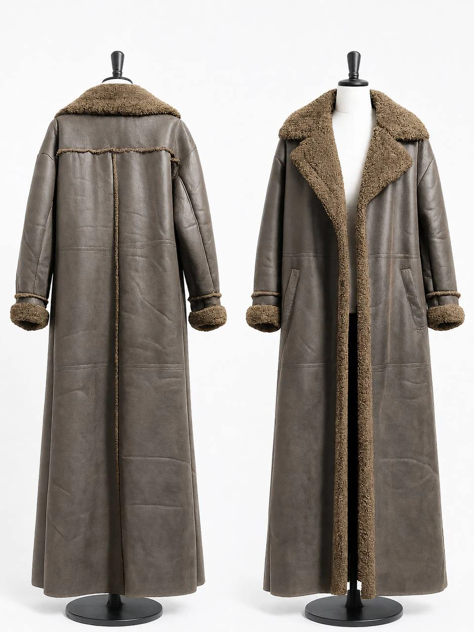 BOOHOO Дублёнка из экокожи, M/L — 1