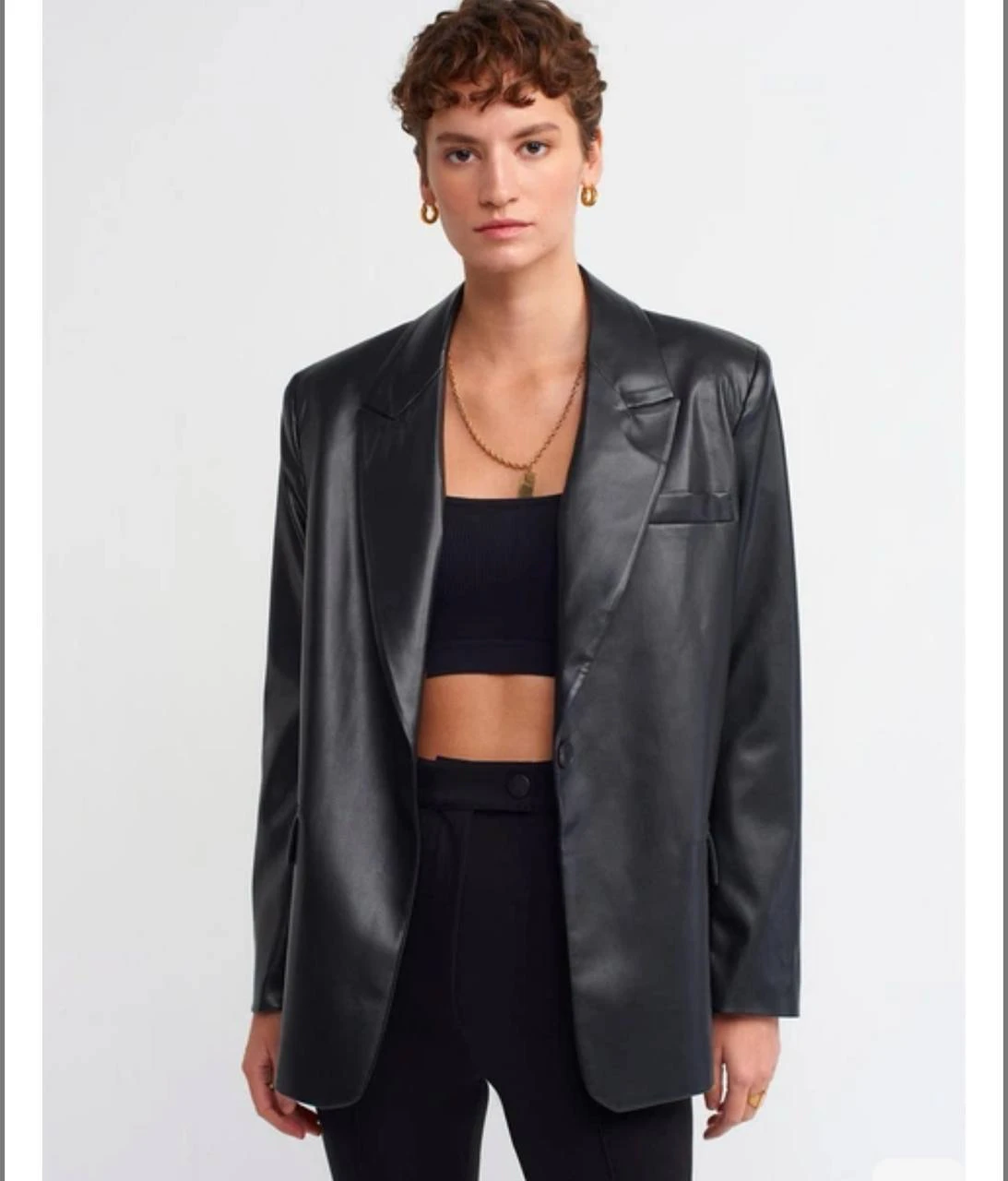 Dilvin Кожаный пиджак, L/XL — 2