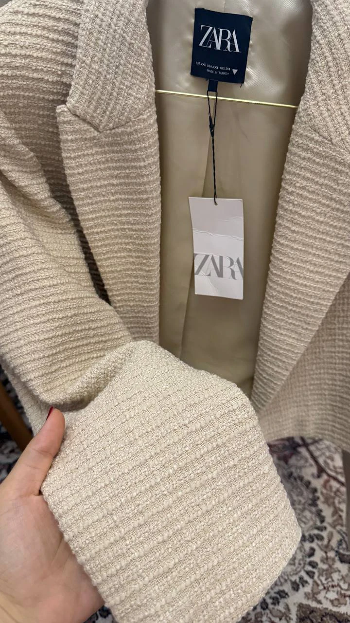 Zara Твидовый пиджак, XXL — 2
