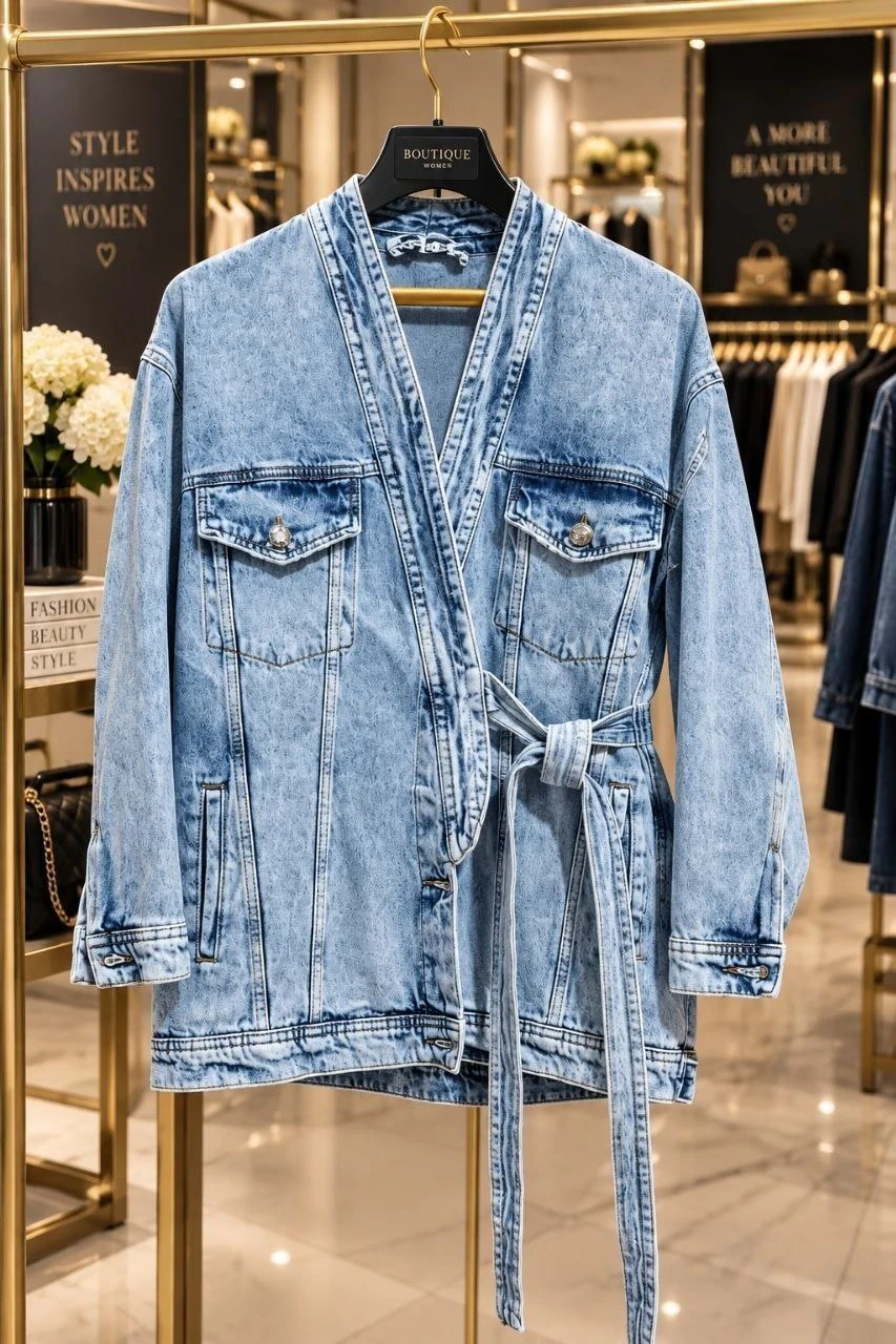 COCO BIANCA COUTURE Стильный джинсовый жакет, EU 40 — 2