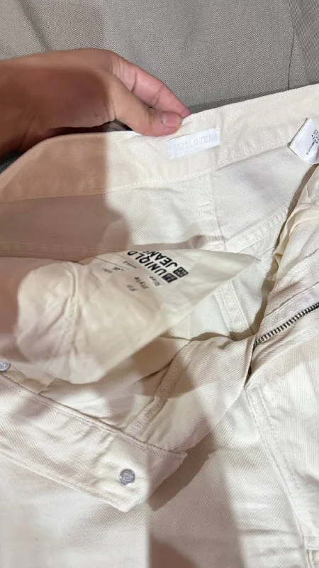 Uniqlo Молочные брюки, RU 40 — 3