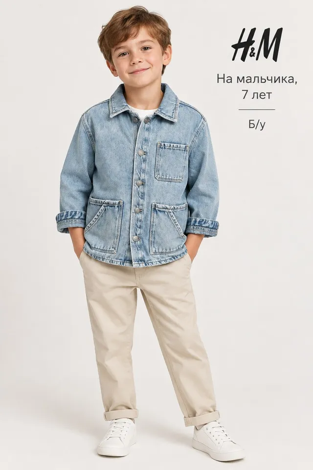 H&M Джинсовая куртка, 7 лет