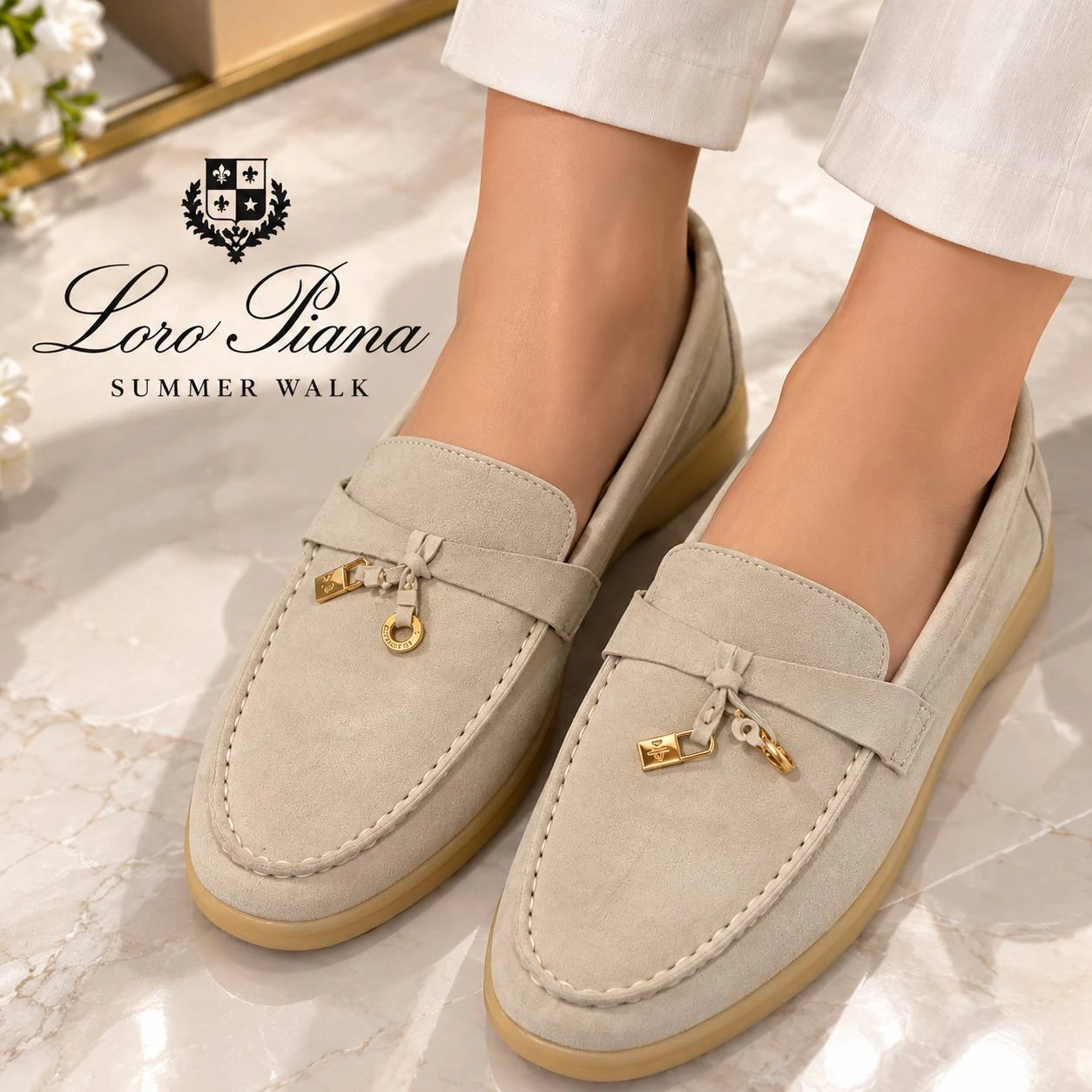 Loro Piana Замшевые лоферы, EU 39 — 1