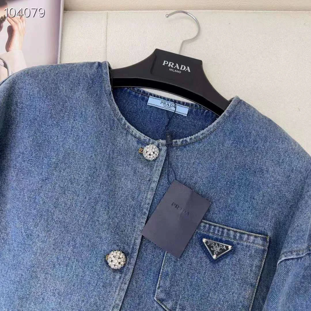 PRADA Джинсовый пиджак, S/M — 2