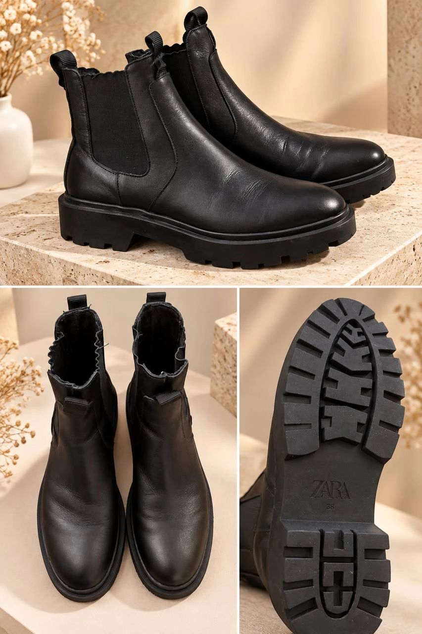 Zara Кожаные ботинки, EU 38 — 1