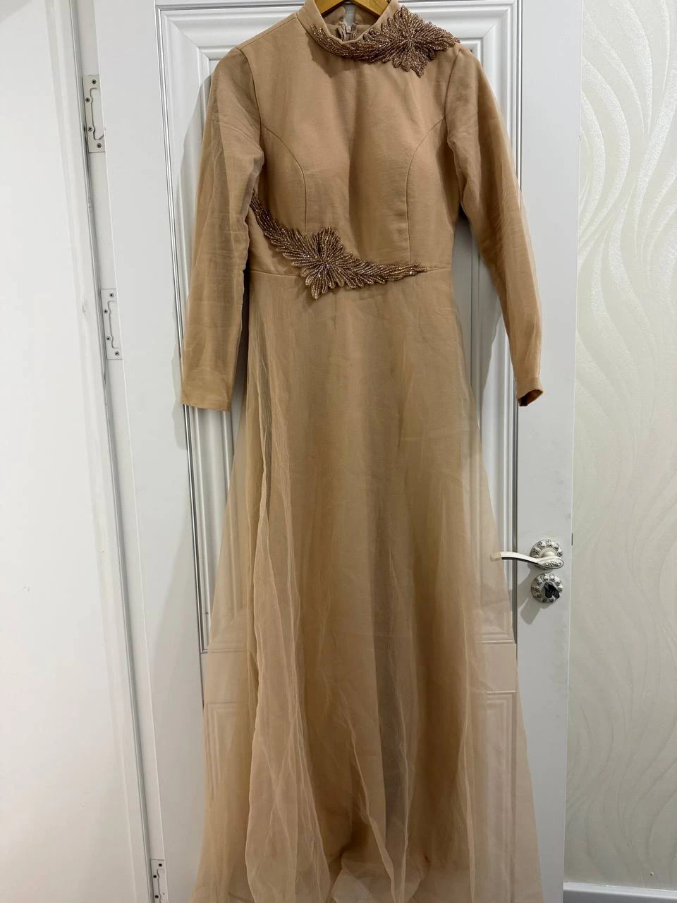 fashion night Вечернее платье бежевое, RU 42 — 4