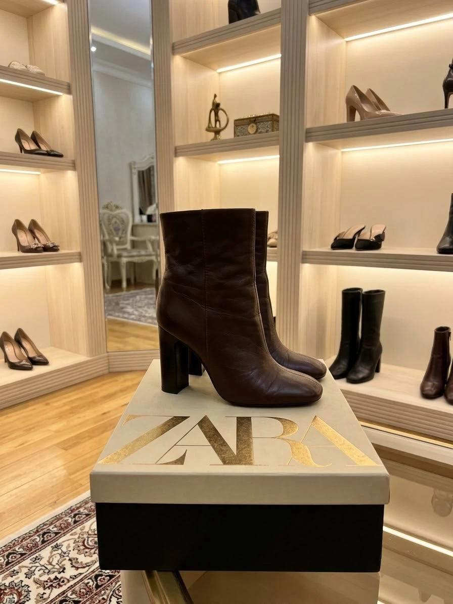 Zara Полусапоги кожанные, EU 39 — 4