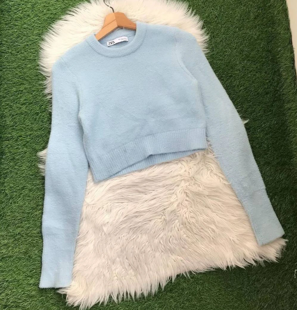 Zara Укороченный свитер, S — 2