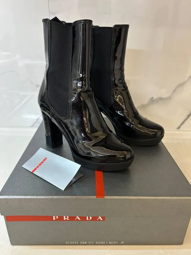 Prada Лакированные ботильоны челси, EU 36