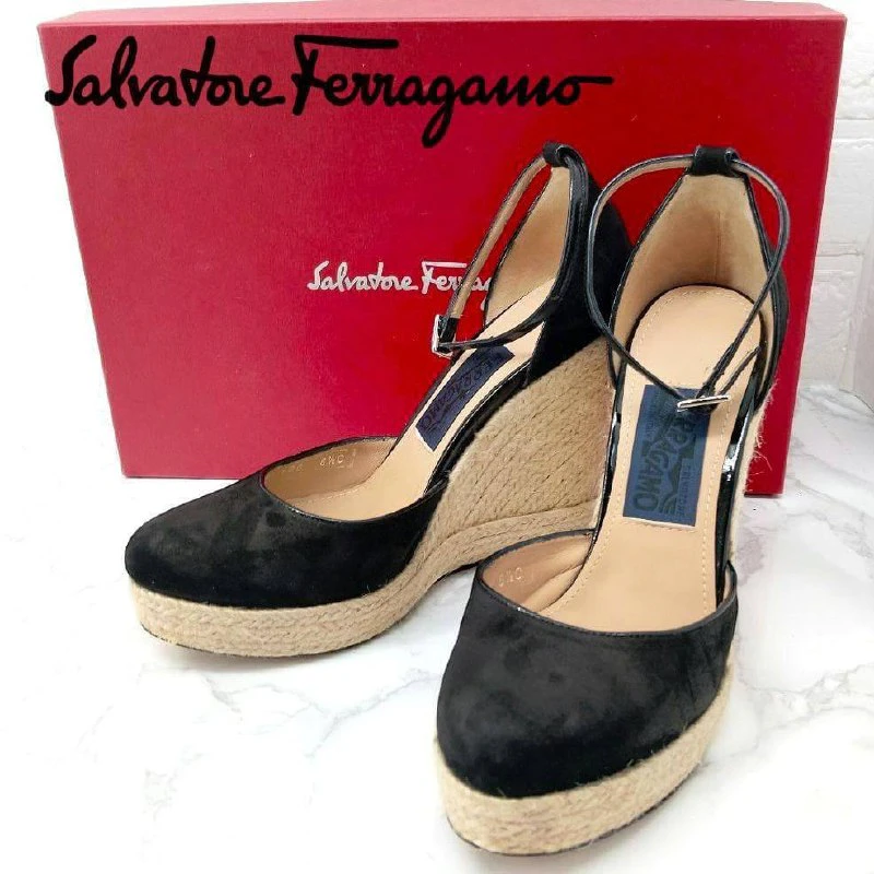 Salvatore Ferragamo Винтажные женские босоножки на танкетке, EU 36 — 1