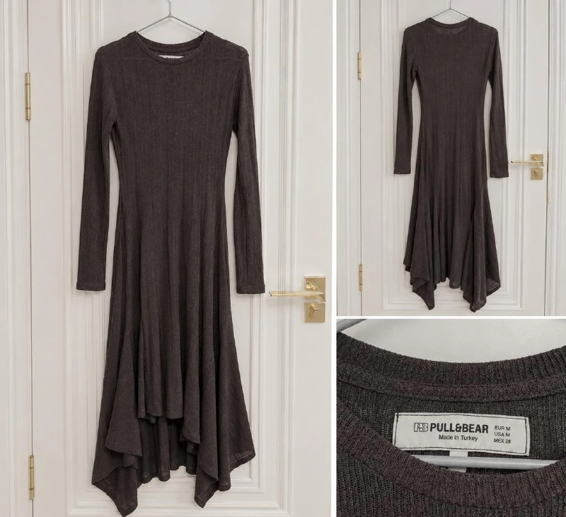 Pull&Bear Платье асимметричного кроя с длинным, M — 1