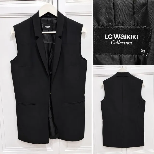 LC Waikiki Collection Удлинённый чёрный жилет, RU 38