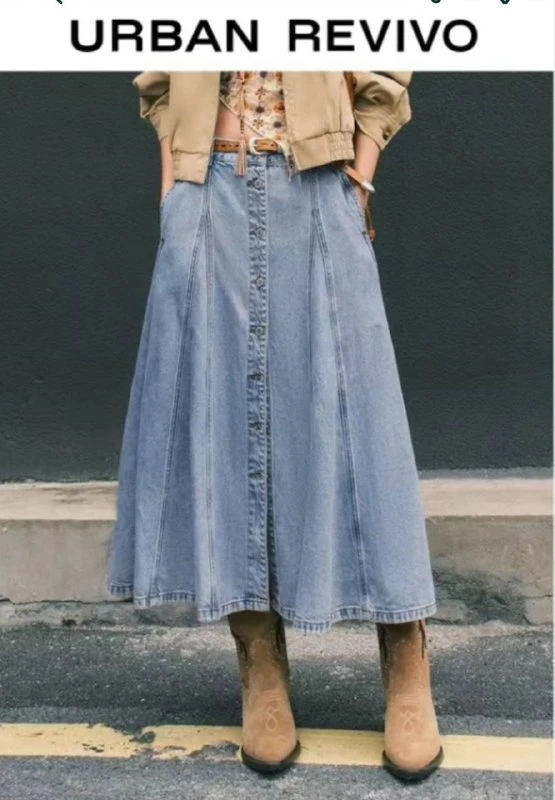 URBAN REVIVO Джинсовая юбка, XL — 5