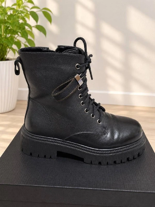 BOTTEGA VENETA Сапожки из эко кожи с мехом, EU 35 — 3