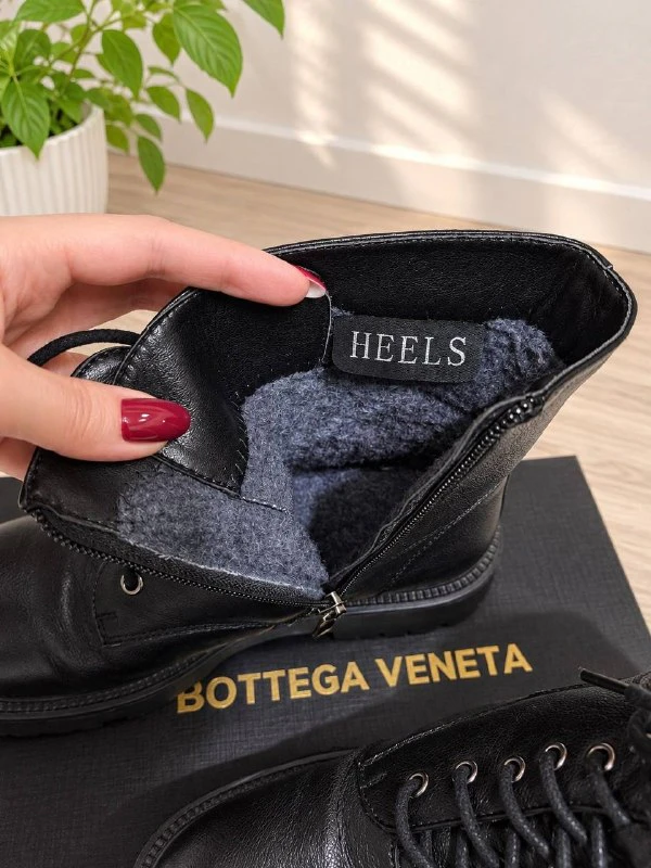 BOTTEGA VENETA Сапожки из эко кожи с мехом, EU 35 — 4
